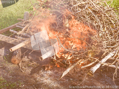 Image of  Burning fire vintage