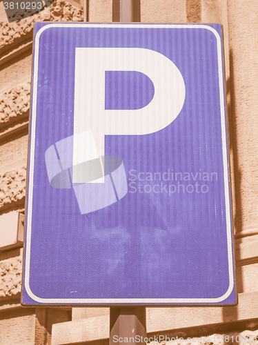 Image of  Parking sign vintage