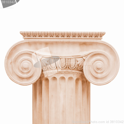 Image of  Ionic capital isolated vintage