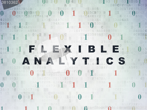 Image of Finance concept: Flexible Analytics on Digital Paper background