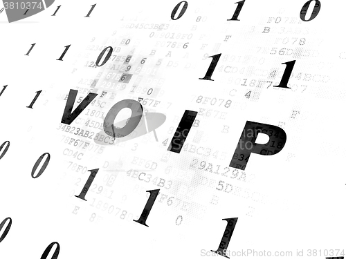 Image of Web development concept: VOIP on Digital background