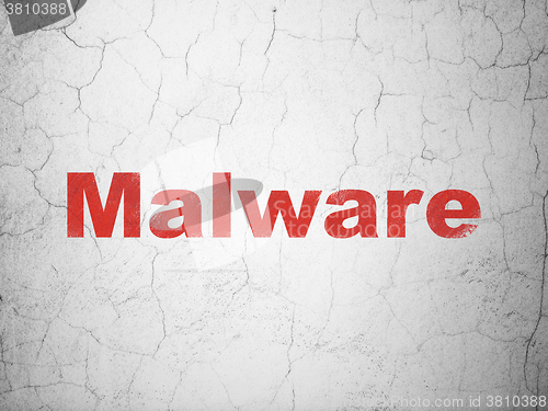 Image of Privacy concept: Malware on wall background