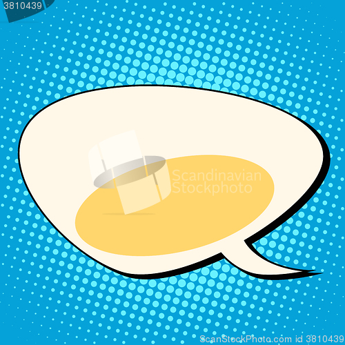 Image of cloud comic bubble retro background for text
