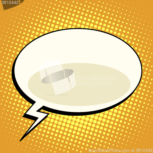 Image of cloud comic bubble retro background for text