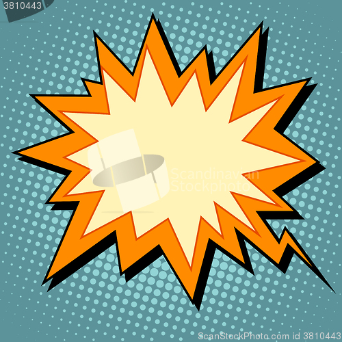 Image of explosion comic bubble retro background for text