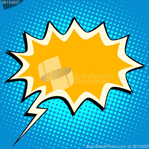 Image of explosion comic bubble retro background for text