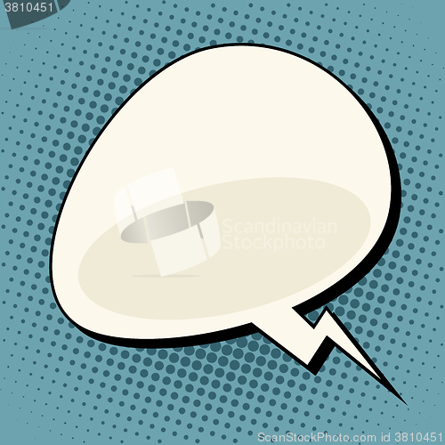 Image of cloud comic bubble retro background for text