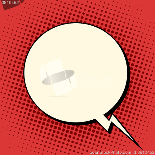 Image of cloud comic bubble retro background for text