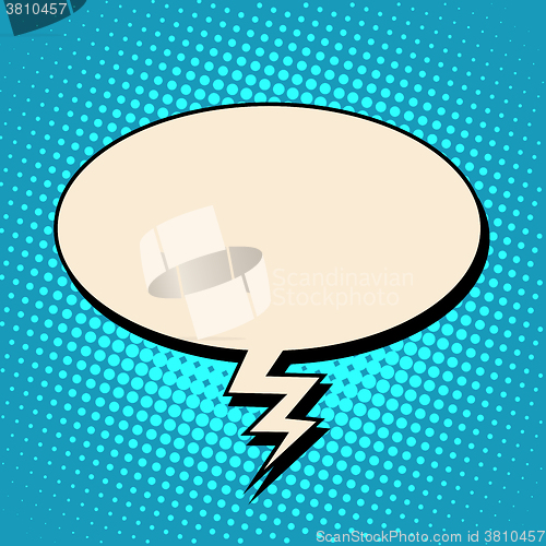 Image of cloud comic bubble retro background for text