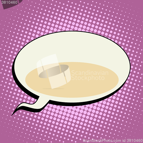 Image of cloud comic bubble retro background for text