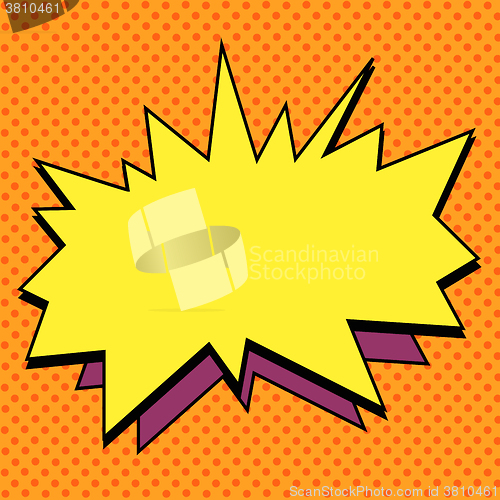 Image of explosion comic bubble retro background for text