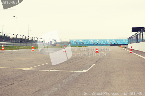 Image of empty speedway on stadium