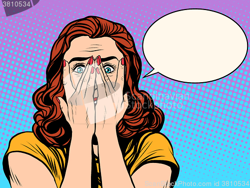 Image of Surprised shocked woman