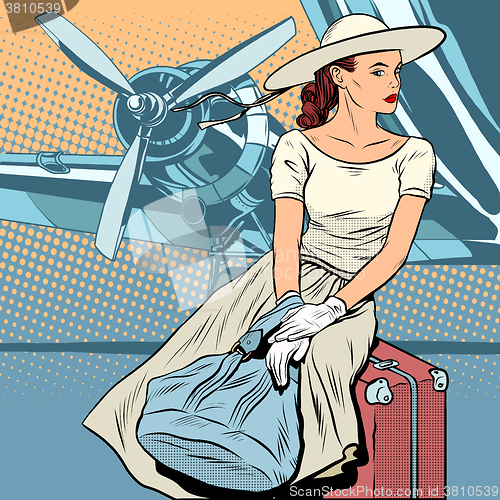 Image of Lady traveler at the airport