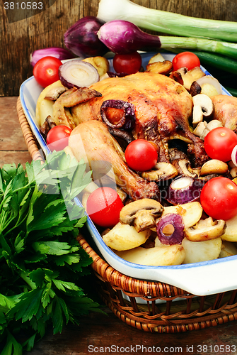 Image of Chicken with potatoes and vegetables