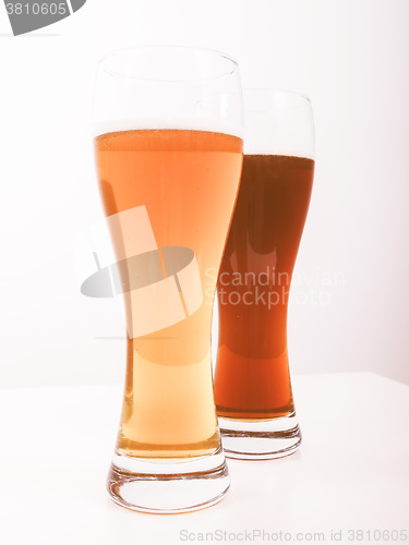 Image of  Two glasses of German beer vintage