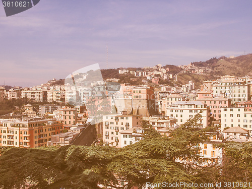 Image of View of Genoa Italy vintage