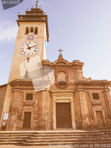 Image of San Giorgio church in Chieri vintage