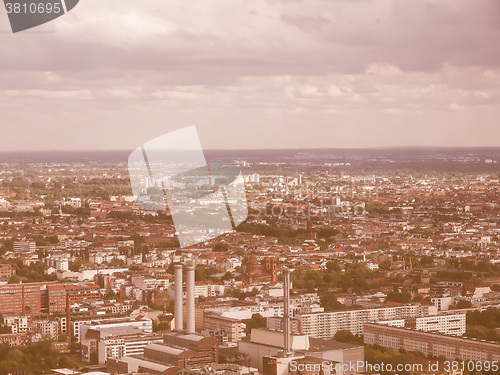 Image of Berlin aerial view vintage