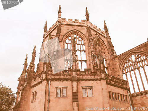 Image of Coventry Cathedral ruins vintage