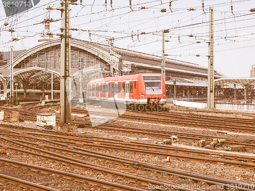 Image of Trains in station vintage