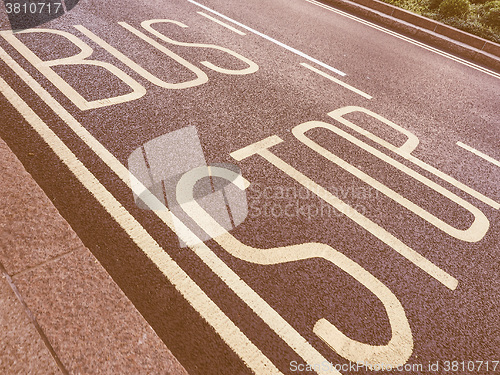 Image of  Bus stop sign vintage