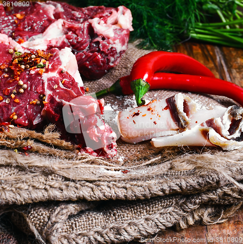 Image of Raw beef steak
