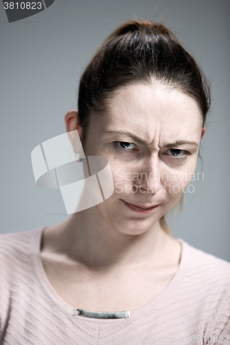 Image of portrait of disgusted woman