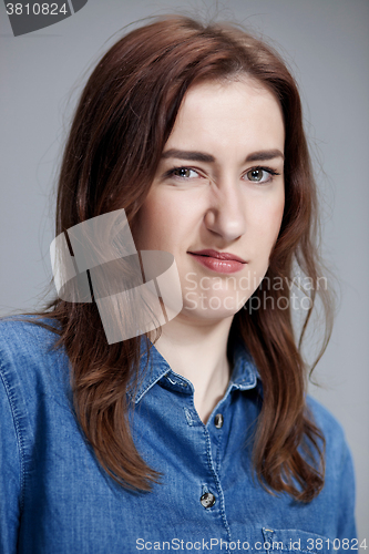 Image of portrait of disgusted woman