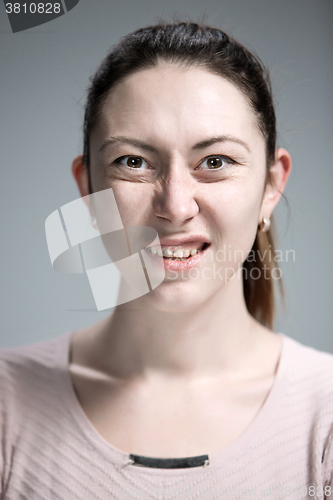 Image of portrait of disgusted woman