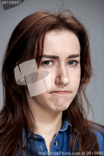 Image of portrait of disgusted woman