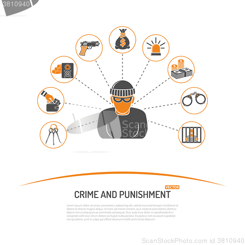 Image of Theft Crime and Punishment Concept