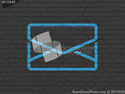 Image of Business concept: Email on wall background