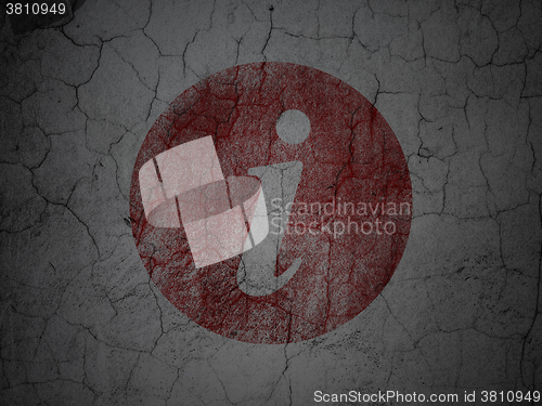 Image of Web design concept: Information on grunge wall background