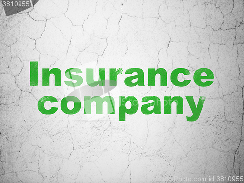 Image of Insurance concept: Insurance Company on wall background