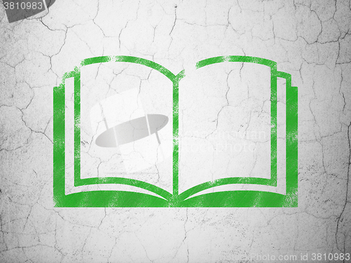 Image of Studying concept: Book on wall background