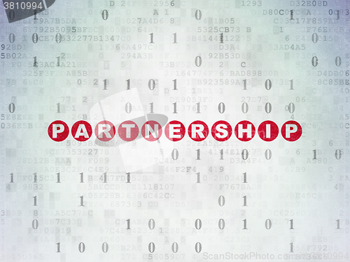 Image of Business concept: Partnership on Digital Paper background