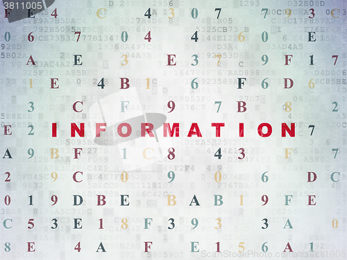 Image of Information concept: Information on Digital Paper background