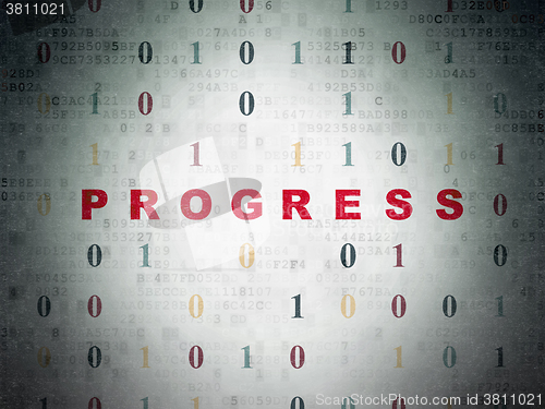 Image of Business concept: Progress on Digital Paper background