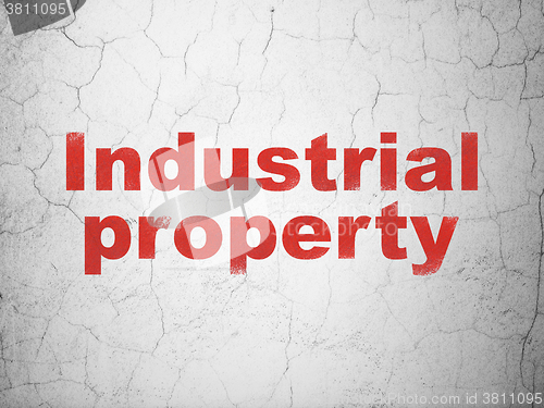 Image of Law concept: Industrial Property on wall background