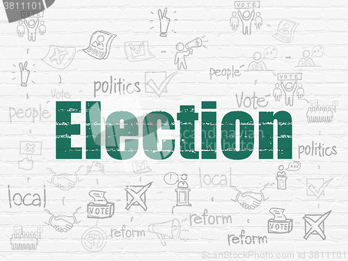 Image of Politics concept: Election on wall background