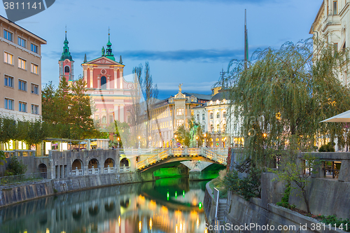 Image of Romantic medieval Ljubljana, Slovenia, Europe.