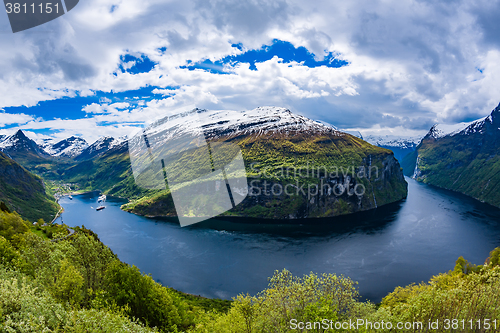 Image of Geiranger fjord, Norway.