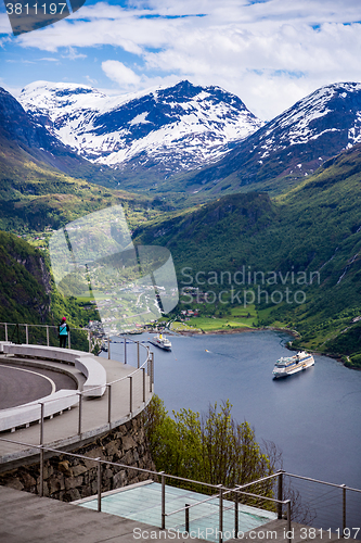 Image of Geiranger fjord, Norway.