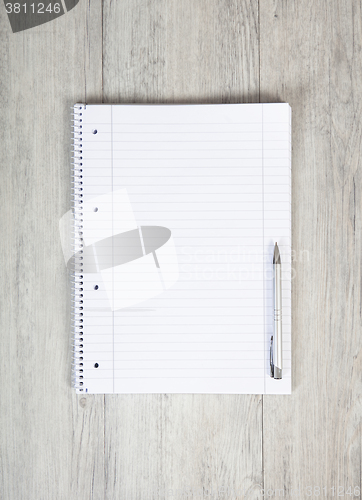 Image of Copybook with pen