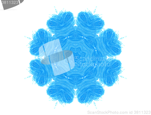 Image of Abstract blue concentric pattern shape