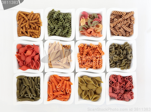 Image of Coloured Italian Pasta Selection