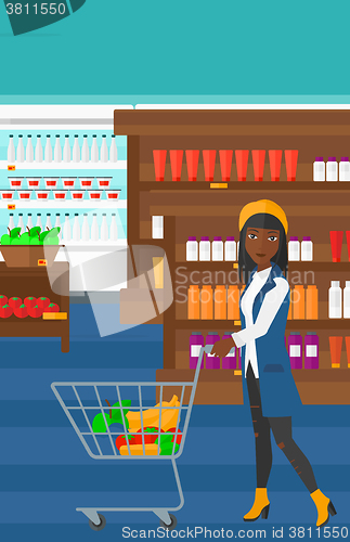 Image of Customer with trolley.