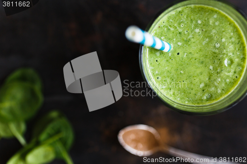 Image of Green smoothie in glass