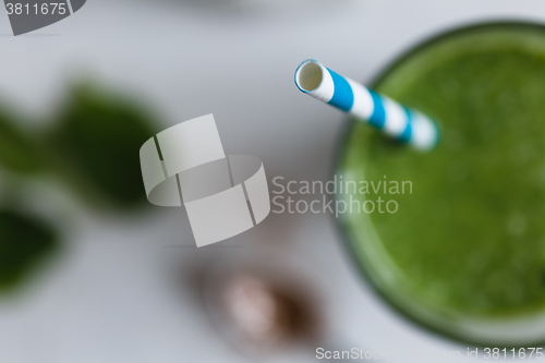 Image of Green smoothie in the glass